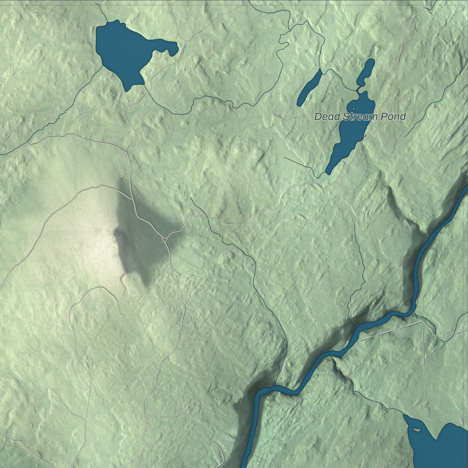 Terrain and local geography detail from the West Forks, Maine map