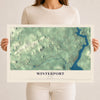 Map of Winterport, Maine, 12 x 18 inch unframed archival matte print