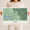 Map of Albert, Michigan, 12 x 18 inch unframed archival matte print
