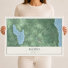 Map of Alcona, Michigan, 12 x 18 inch unframed archival matte print