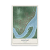 Map of Algonac, Michigan, 12 x 18 inch unframed archival matte print
