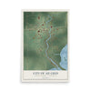 Map of Au Gres, Michigan, 12 x 18 inch unframed archival matte print