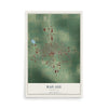 Map of Bad Axe, Michigan, 12 x 18 inch unframed archival matte print