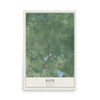 Map of Bath, Michigan, 12 x 18 inch unframed archival matte print