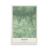 Map of Boston, Michigan, 12 x 18 inch unframed archival matte print