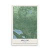 Map of Brevort, Michigan, 12 x 18 inch unframed archival matte print