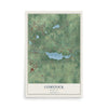 Map of Comstock, Michigan, 12 x 18 inch unframed archival matte print