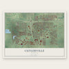 Cutlerville, Michigan map print, the full design