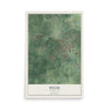 Map of Delhi, Michigan, 12 x 18 inch unframed archival matte print