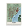 Map of Ecorse, Michigan, 12 x 18 inch unframed archival matte print