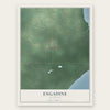 Engadine, Michigan map print, the full design