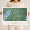 Map of Ensign, Michigan, 12 x 18 inch unframed archival matte print