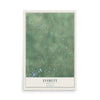 Map of Everett, Michigan, 12 x 18 inch unframed archival matte print