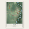 Ewen, Michigan map print, the full design