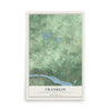 Map of Franklin, Houghton County, Michigan, 12 x 18 inch unframed archival matte print