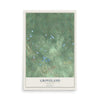 Map of Groveland, Michigan, 12 x 18 inch unframed archival matte print