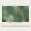 Hickory Corners, Michigan map print, the full design