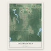 Interlochen, Michigan map print, the full design