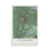 Map of Ishpeming, Michigan, 12 x 18 inch unframed archival matte print