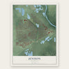 Jenison, Michigan map print, the full design