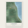 Lakeport, Michigan map print, the full design