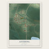 Levering, Michigan map print, the full design