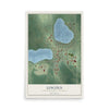 Map of Lincoln, Alcona County, Michigan, 12 x 18 inch unframed archival matte print