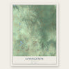 Livingston, Michigan map print, the full design