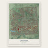 Livonia, Michigan map print, the full design