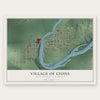 Lyons, Michigan map print, the full design