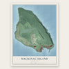 Mackinac Island, Michigan map print, the full design