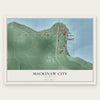 Mackinaw City, Michigan map print, the full design