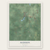 Madison, Michigan map print, the full design