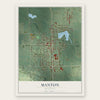 Manton, Michigan map print, the full design