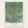 Maple City, Michigan map print, the full design