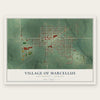 Marcellus, Michigan map print, the full design