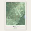 Marilla, Michigan map print, the full design