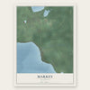 Markey, Michigan map print, the full design