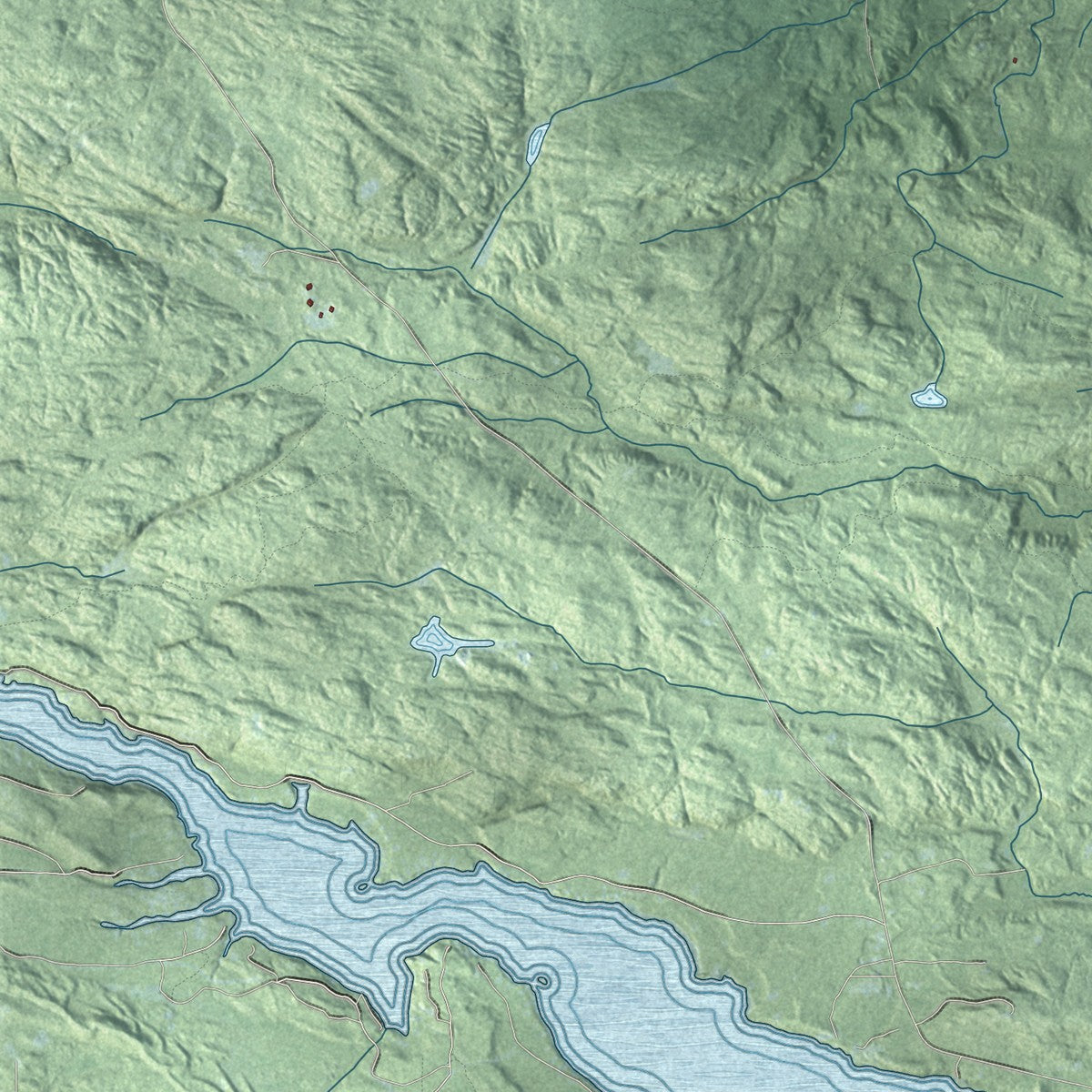 Close-up of the map of Marquette, Marquette County, Michigan print showing street and building detail