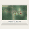 Martin, Michigan map print, the full design