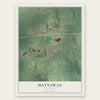 Mattawan, Michigan map print, the full design