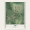 Maybee, Michigan map print, the full design