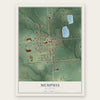 Memphis, Michigan map print, the full design