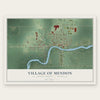 Mendon, Michigan map print, the full design