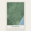 Menominee, Menominee County, Michigan map print, the full design