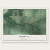 Millburg, Michigan map print, the full design