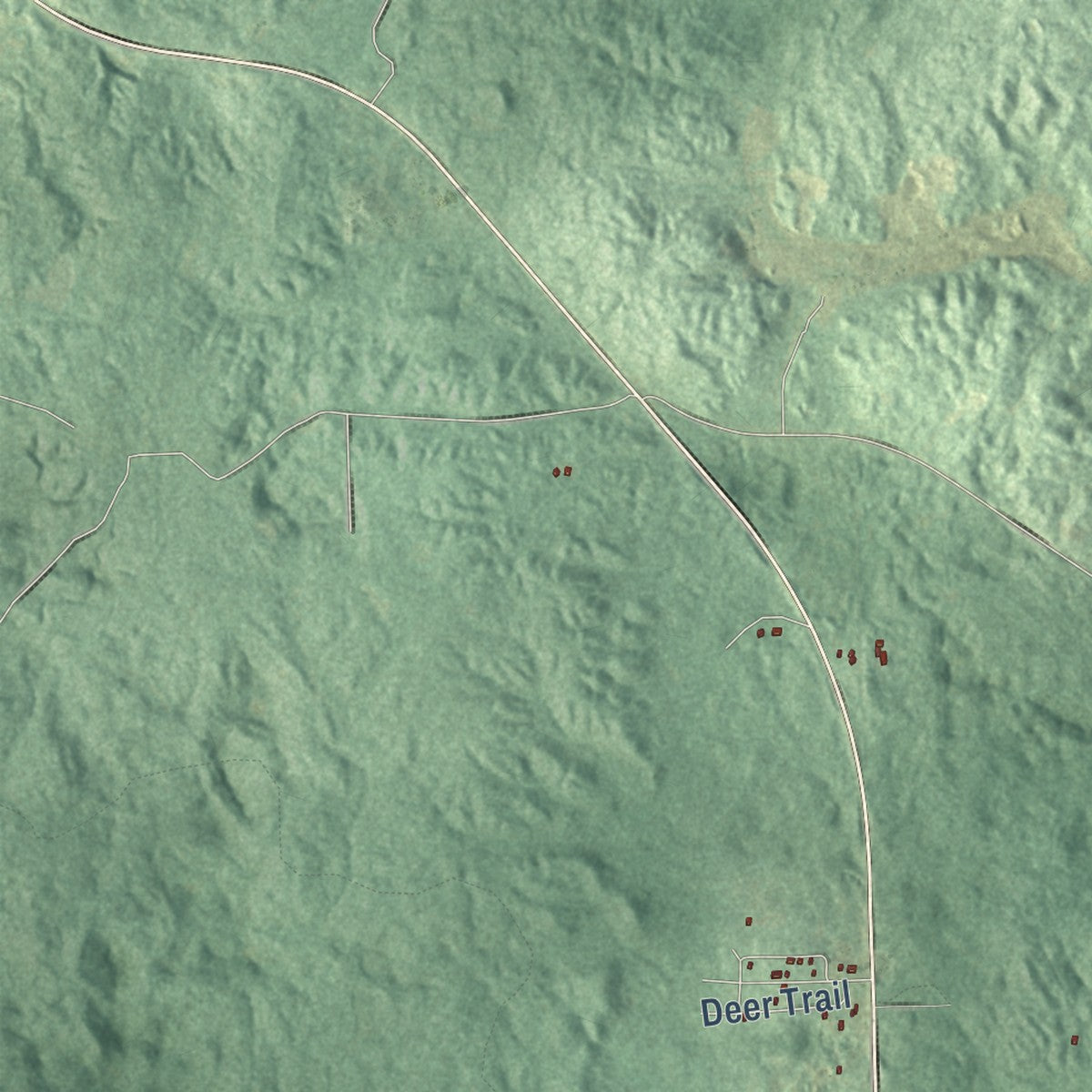 Close-up of the map of Millen, Michigan print showing street and building detail