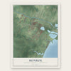 Monroe, Monroe County, Michigan map print, the full design