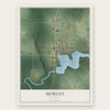 Morley, Michigan map print, the full design