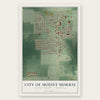 Mount Morris, Michigan map print, the full design